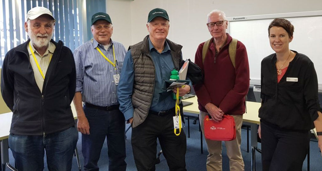 Volunteers from Field Naturalists Ballarat and Great Dividing Trail Association after Park Connect training session.